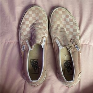Pink checkered vans